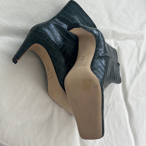 Staud Croc Leather Ankle Boots - Picture 5 of 5
